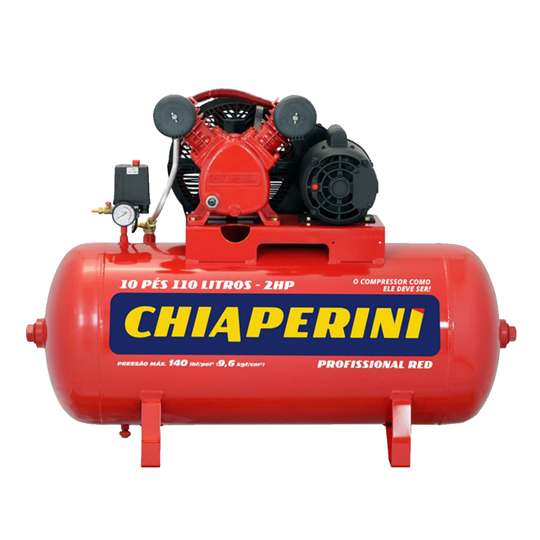 Compressor de Ar Chiaperini 10/110L RED 140 Lbs 2HP Monofásico ...