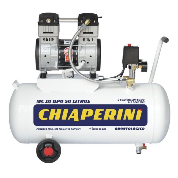 Compressor de Ar Odontológico Chiaperini MC10 BPO 50Lts 120Lbs 2HP Monofásico 220V