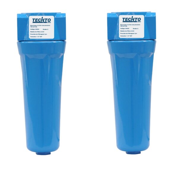 Kit Filtro Coalescente Techto 1.1/2″ 92 Pcm Pre e Pos Dreno