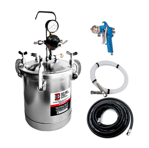 Kit Tanque de Pressão Sigma 10 Lts com Pistola de Cola e Magueiras  de 10 Mts