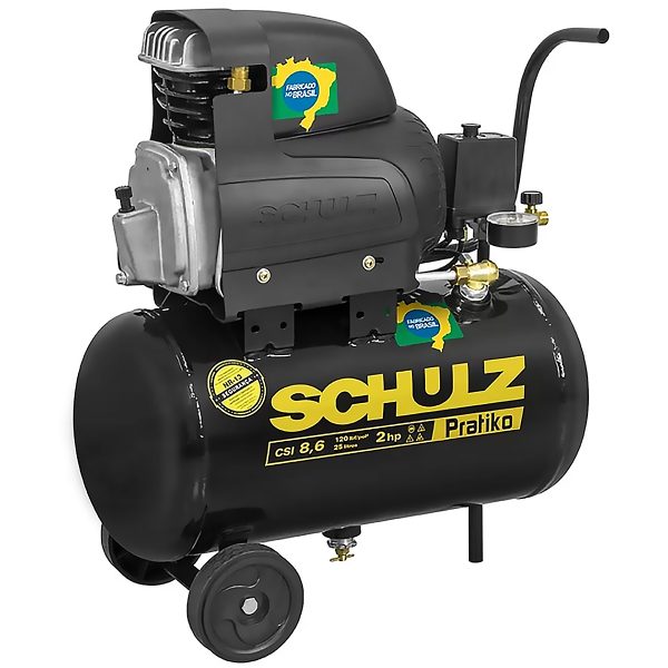 Motocompressor Pratiko Schulz CSI 8.6/25Lts 2HP Mono 110v