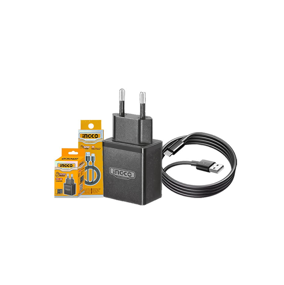 Carregador USB 12V S12 Bivolt Ingco Com Cabo Tipo-C