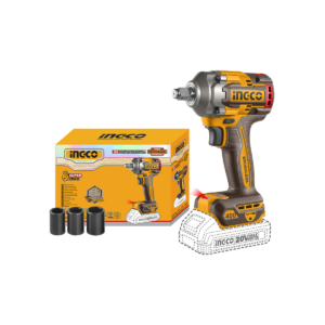 Chave de Impacto Ingco Encaixe Quadrado 1/2" 400Nm à Bateria Íon-Litio 20V CIWLI20401