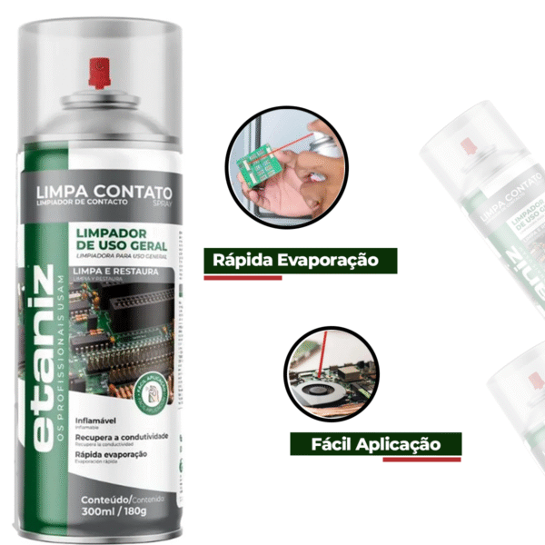 Limpa Contato Etaniz Spray de Uso Geral 300ml - Imagem 2