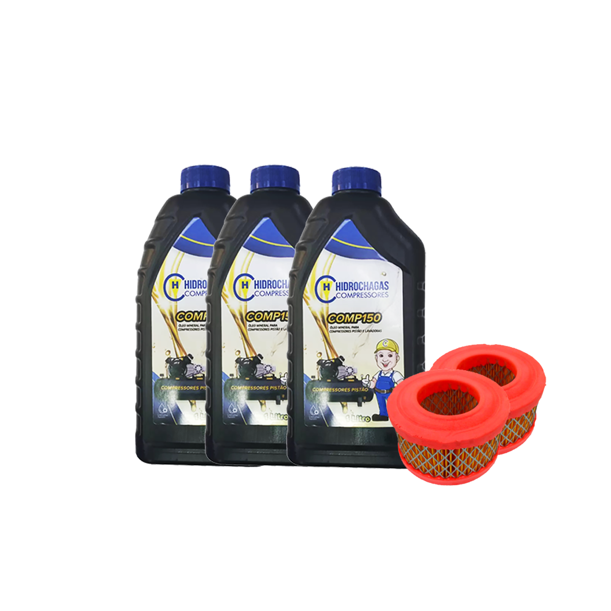 Kit Manutenção Preventiva Para o Compressor Pistão Onix 40 Presure