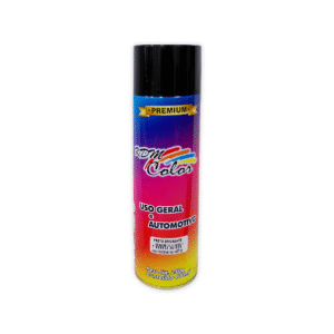 Tinta Spray Kdm Color Preto Brilhante Uso Geral e Automotivo 400ml