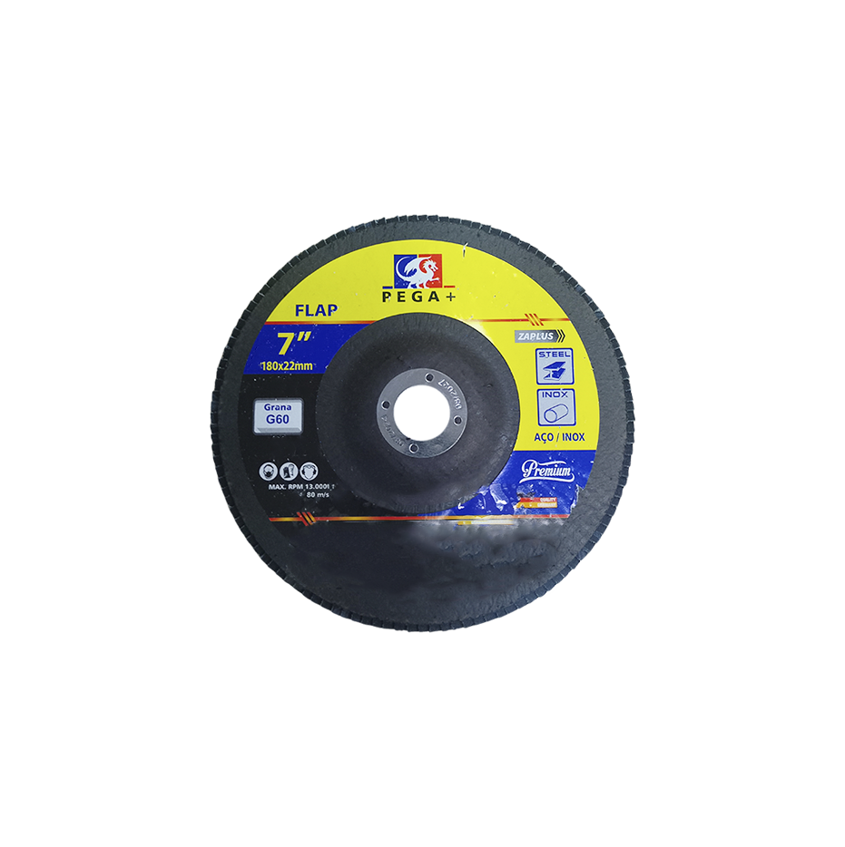 Disco de Lixa Flap 7 Pegafer G60 180X22mm FL180G60Z