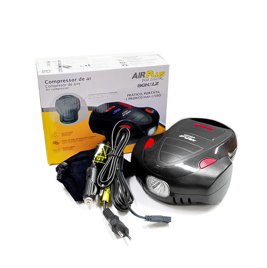 Compressor Portatil Schulz Com Lanterna AirPlus Duo Digital 12V 110/220V - Imagem 4