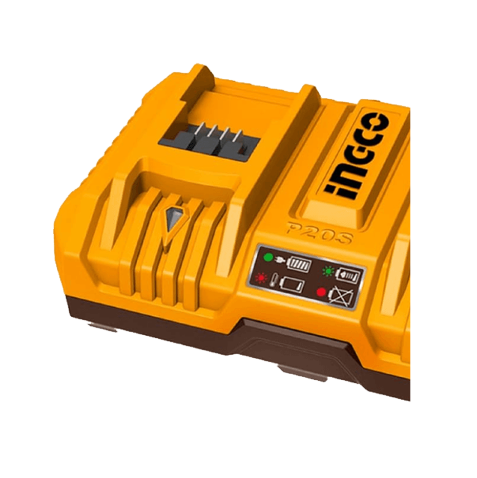 Carregador de Bateria Ingco Duplo 4.0Ah e 4.0Ah 20V 190W FCLI2082-9 - Imagem 2