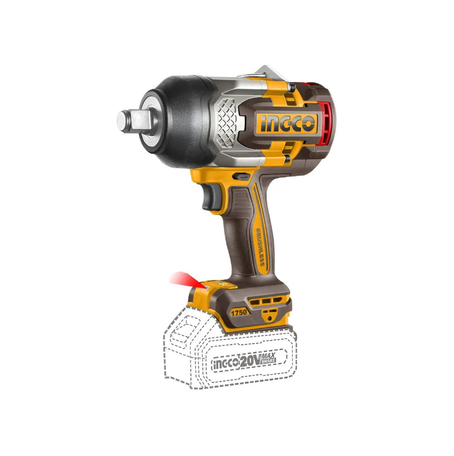 Chave de Impacto a Bateria Ingco 20V 3/4" 1750 Nm CIWLI20175-9 - Imagem 2