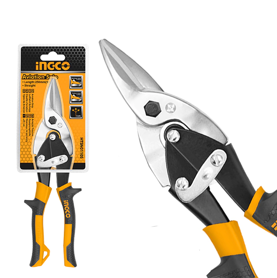 Tesoura de Aviação Corte Reto 10" Ingco HTSN0110S - Imagem 6