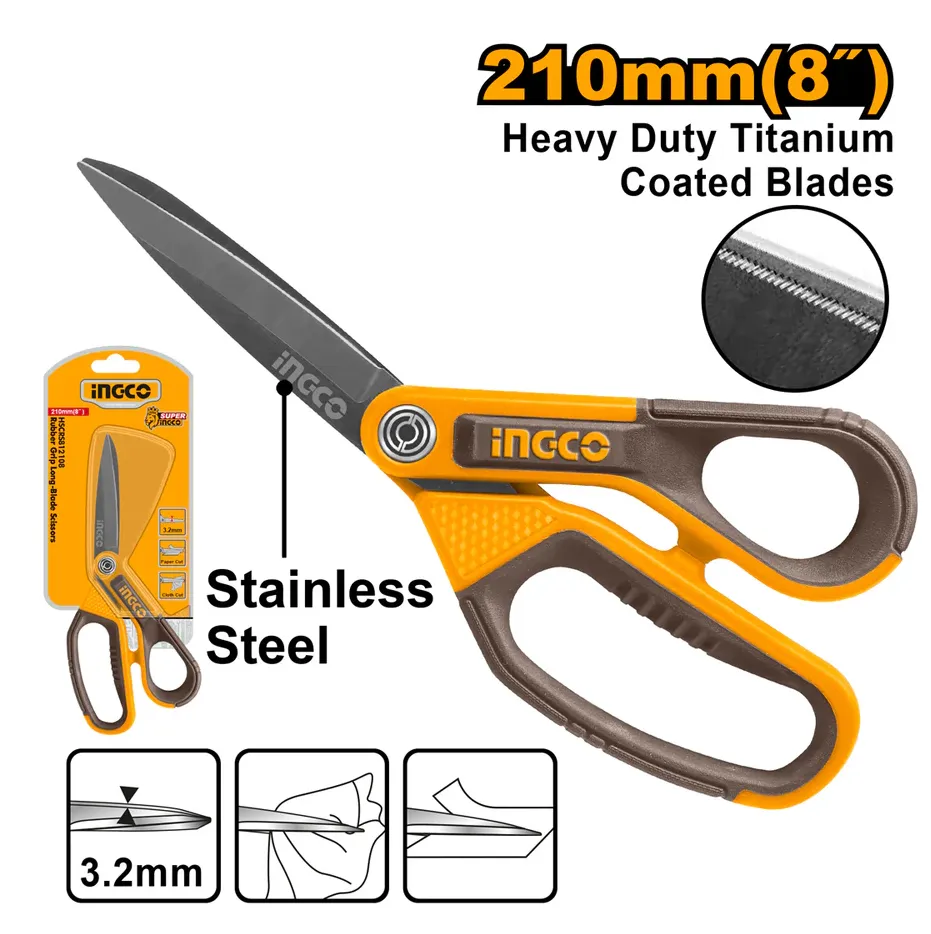Tesoura Profissional Cabo Emborrachado Aço Inox HSCRS812108 - Imagem 2