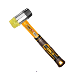 MARRETA BORRACHA E PLASTICO INGCO COM CABO DE FIBRA E EMBORRACHADO 40MM HRUH8940