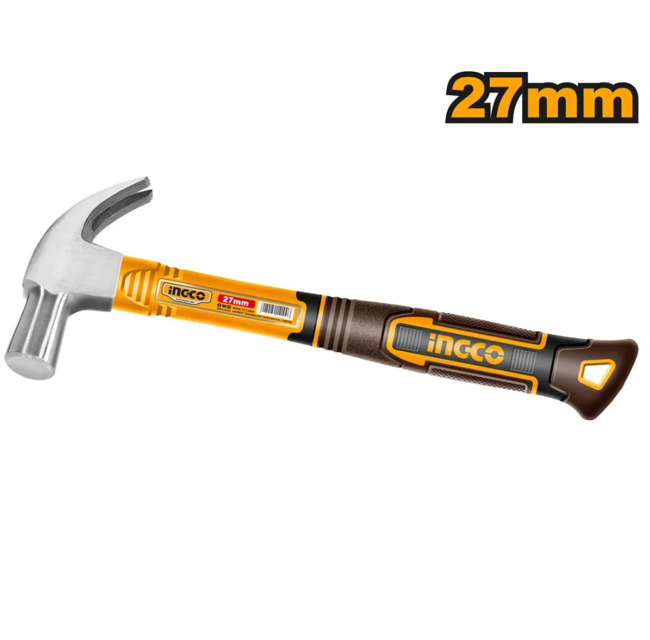 Martelo Unha INGCO Com Cabo de Fibra e Emborrachado 27MM HCH81027 - Imagem 2