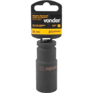 Soquete sextavado longo de impacto, 24 mm, encaixe de 1/2", VONDER
