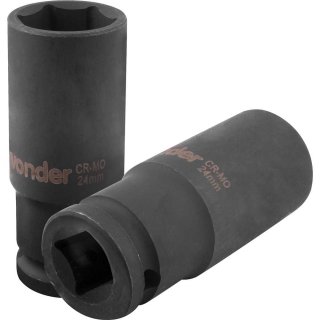 Soquete sextavado longo de impacto, 24 mm, encaixe de 1/2", VONDER - Imagem 2