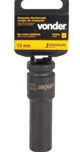 Soquete sextavado longo de impacto, 13 mm, encaixe de 1/2", VONDER