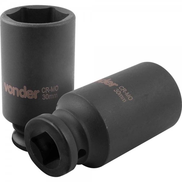 Soquete sextavado longo de impacto, 30 mm, encaixe de 1/2", VONDER - Imagem 2