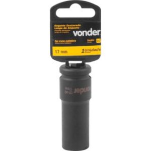 Soquete sextavado longo de impacto, 17 mm, encaixe de 1/2", VONDER