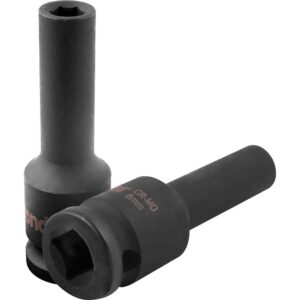 Soquete sextavado longo de impacto, 8 mm, encaixe de 1/2", VONDER