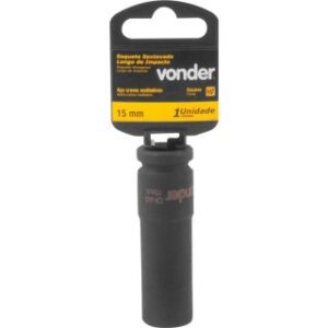 Soquete sextavado longo de impacto, 15 mm, encaixe de 1/2", VONDER