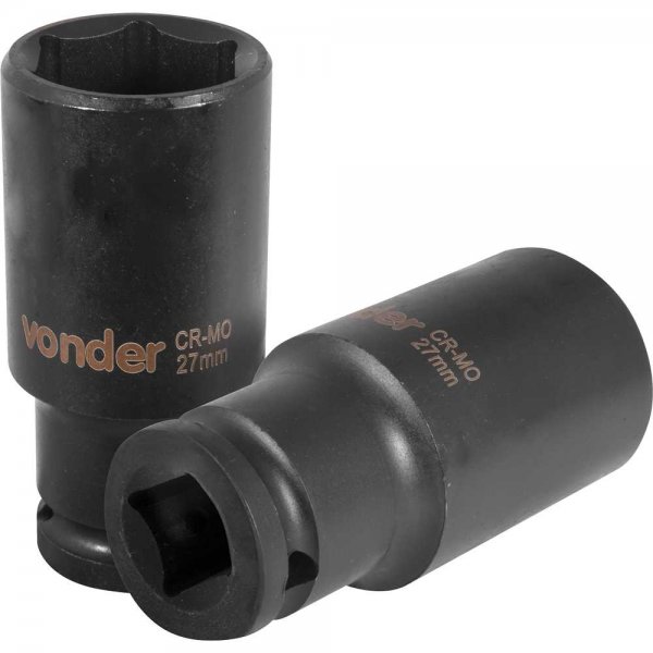 Soquete sextavado longo de impacto, 27 mm, encaixe de 1/2", VONDER - Imagem 2