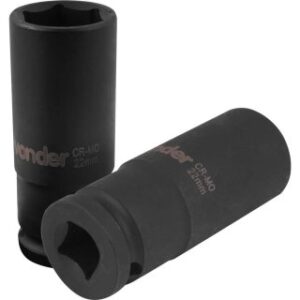 Soquete sextavado longo de impacto, 22 mm, encaixe de 1/2", VONDER