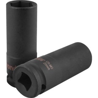 Soquete sextavado longo de impacto,20 mm, encaixe de 1/2", VONDER - Imagem 2