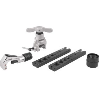 JOGO FLANGEADOR E CORTADOR DE TUBOS DE 1/8" A 1.1/8" COM 6 PEÇAS - VONDER 35.59.060.000