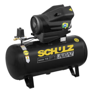 COMPRESSOR DE AR PISTÃO 15 PCM 110 LITROS 140 LBS MONOFÁSICO 220V MCSV 15/110L AUDAZ - SCHULZ
