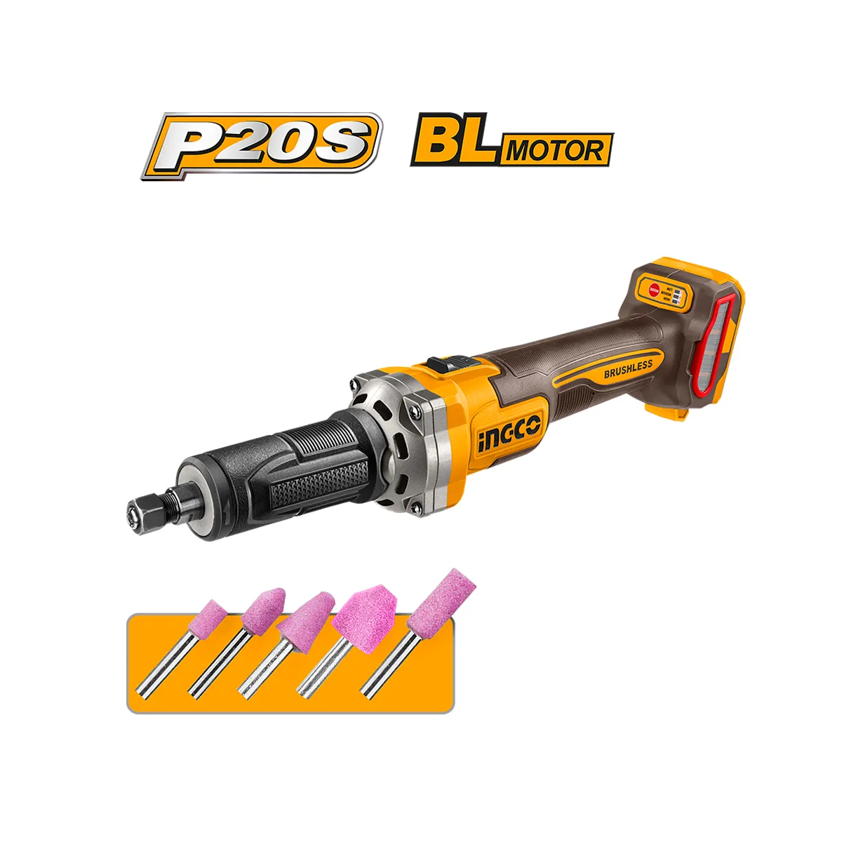 Retífica BL INGCO 1/4" à Bateria 20V Linha P20S CDGLI2001 - Imagem 2