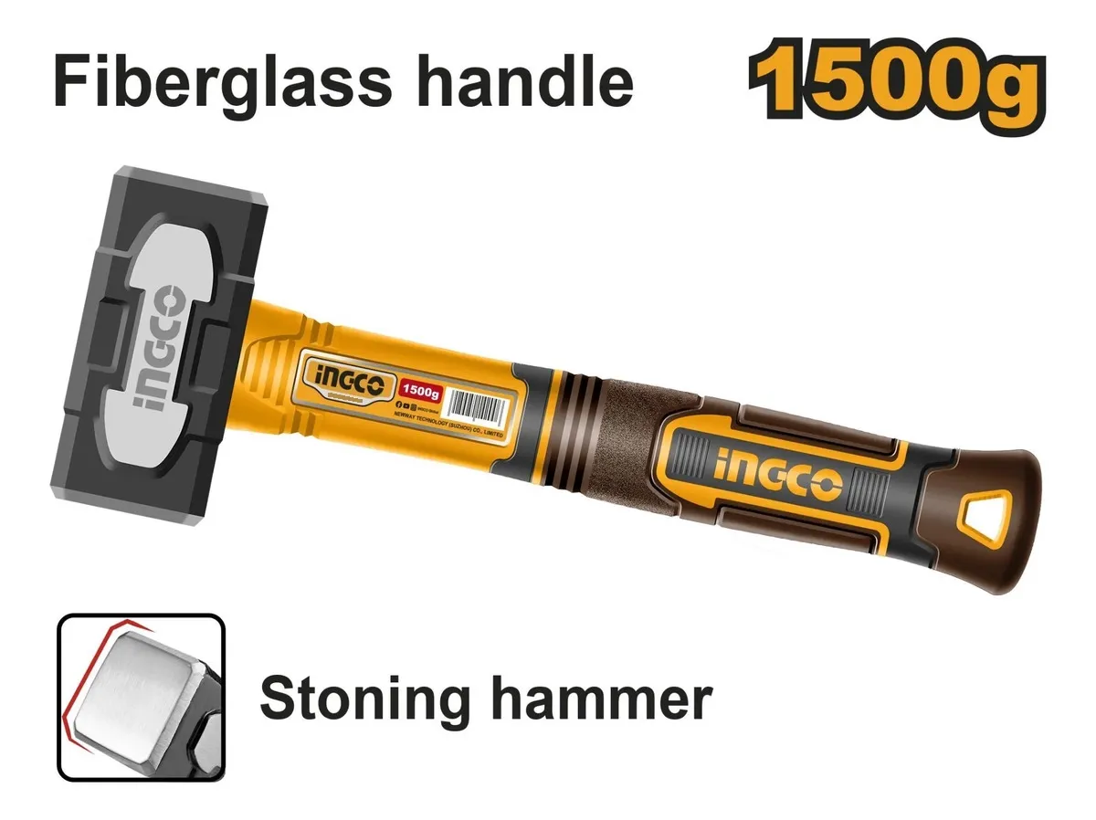 Marreta Com Cabo De Fibra e Emborrachado INGCO 1,5KG HSTH81500 - Imagem 2