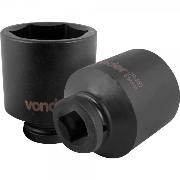 Soquete sextavado longo de impacto, 65 mm, encaixe de 1", VONDER - Imagem 2