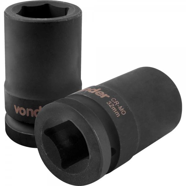 Soquete sextavado longo de impacto, 32 mm, encaixe de 1", VONDER - Imagem 2