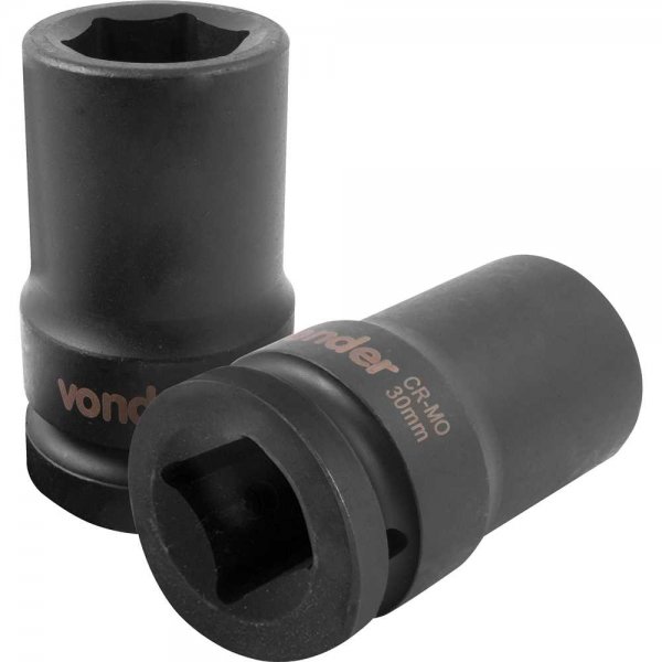 Soquete sextavado longo de impacto, 30 mm, encaixe de 1", VONDER - Imagem 2