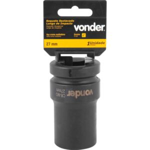Soquete sextavado longo de impacto, 27 mm, encaixe de 1", VONDER