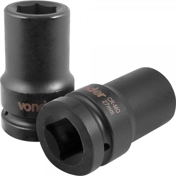 Soquete sextavado longo de impacto, 27 mm, encaixe de 1", VONDER - Imagem 2
