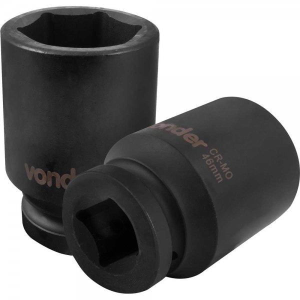 Soquete sextavado longo de impacto, 46 mm, encaixe de 1", VONDER - Imagem 2