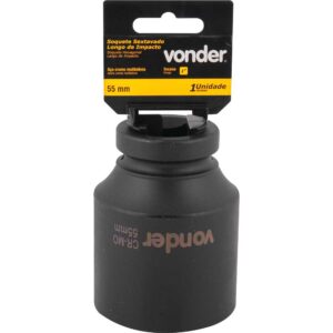 Soquete sextavado longo de impacto, 55 mm, encaixe de 1", VONDER