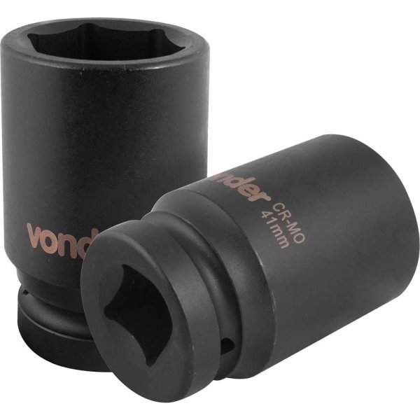 Soquete sextavado longo de impacto, 41 mm, encaixe de 1", VONDER - Imagem 2