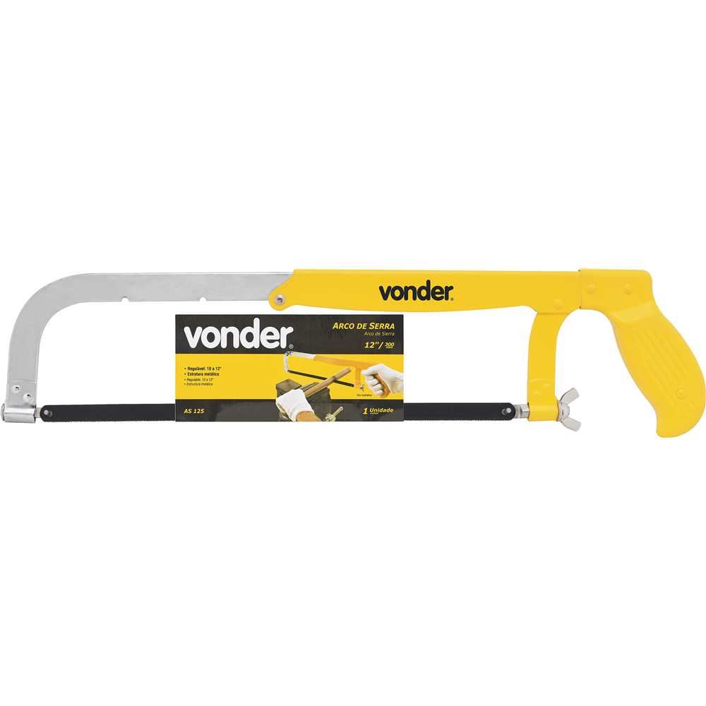 Arco de serra 12", regulável, AS 125, VONDER - Imagem 2