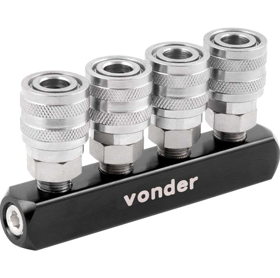 Engate Rápido de 1/4" NPT Quádruplo com Rosca Fêmea Vonder - Imagem 3
