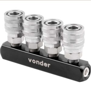 Engate Rápido de 1/4" NPT Quádruplo com Rosca Fêmea Vonder