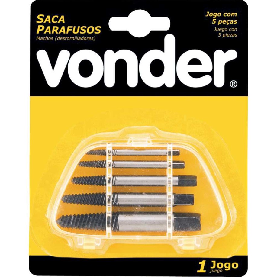 JOGO DE SACA-PARAFUSOS (EXTRATOR) COM 5 PEÇAS (N° 1 AO N° 5) - VONDER - Imagem 4
