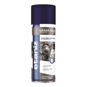 GRAXA DE LÍTIO AZUL SPRAY LUBRIFICANTE MÁXI 300ML / 180G - ETANIZ
