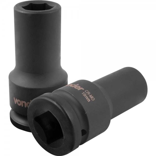 Soquete Sextavado Longo de Impacto Encaixe de 3/4″ x 19mm VONDER