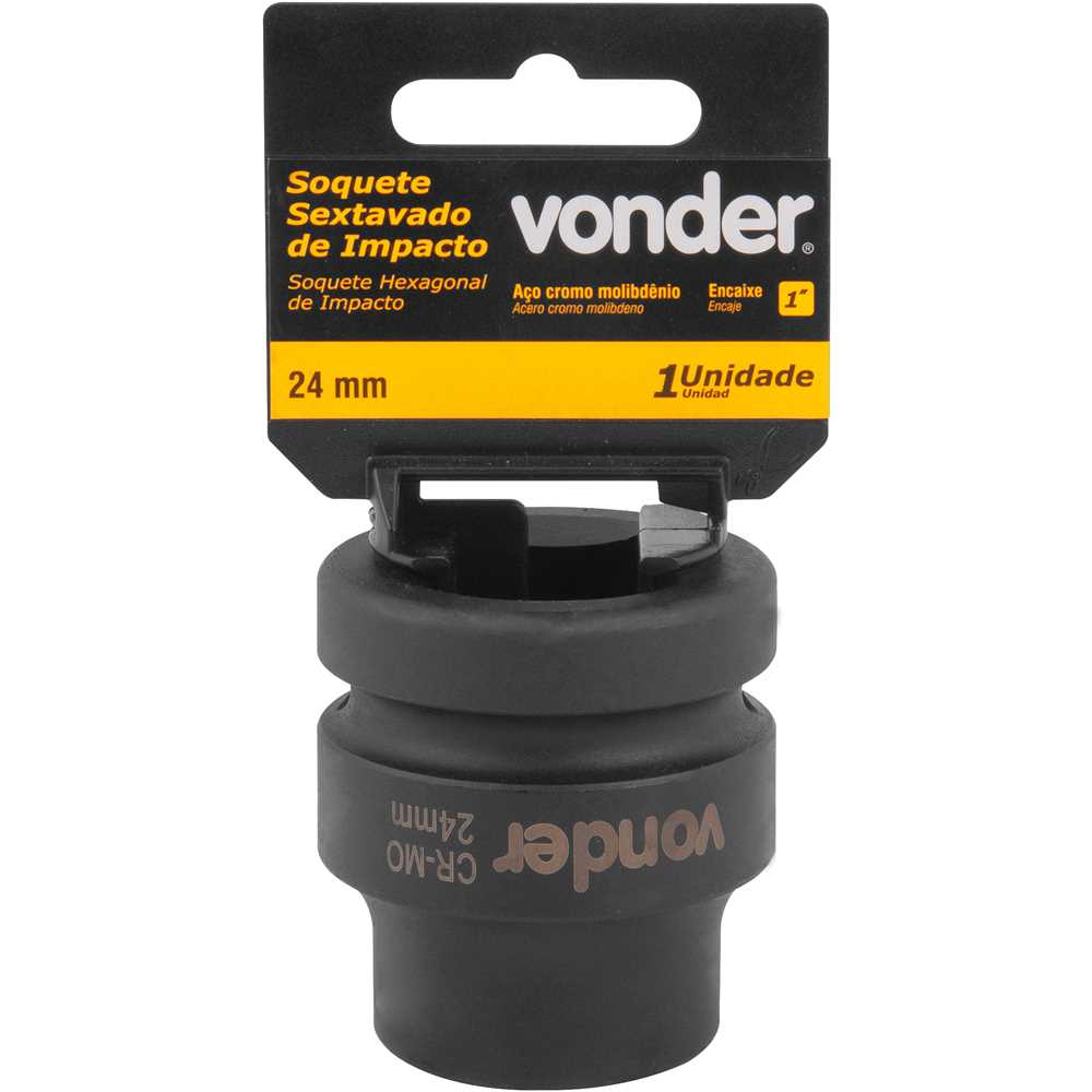 Soquete Sextavado de Impacto Encaixe de 1″ x 24mm VONDER - Imagem 4