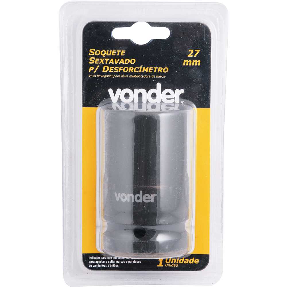 Soquete Sextavado de Impacto Encaixe de 1″ x 27mm Para Desforcímetro VONDER - Imagem 2