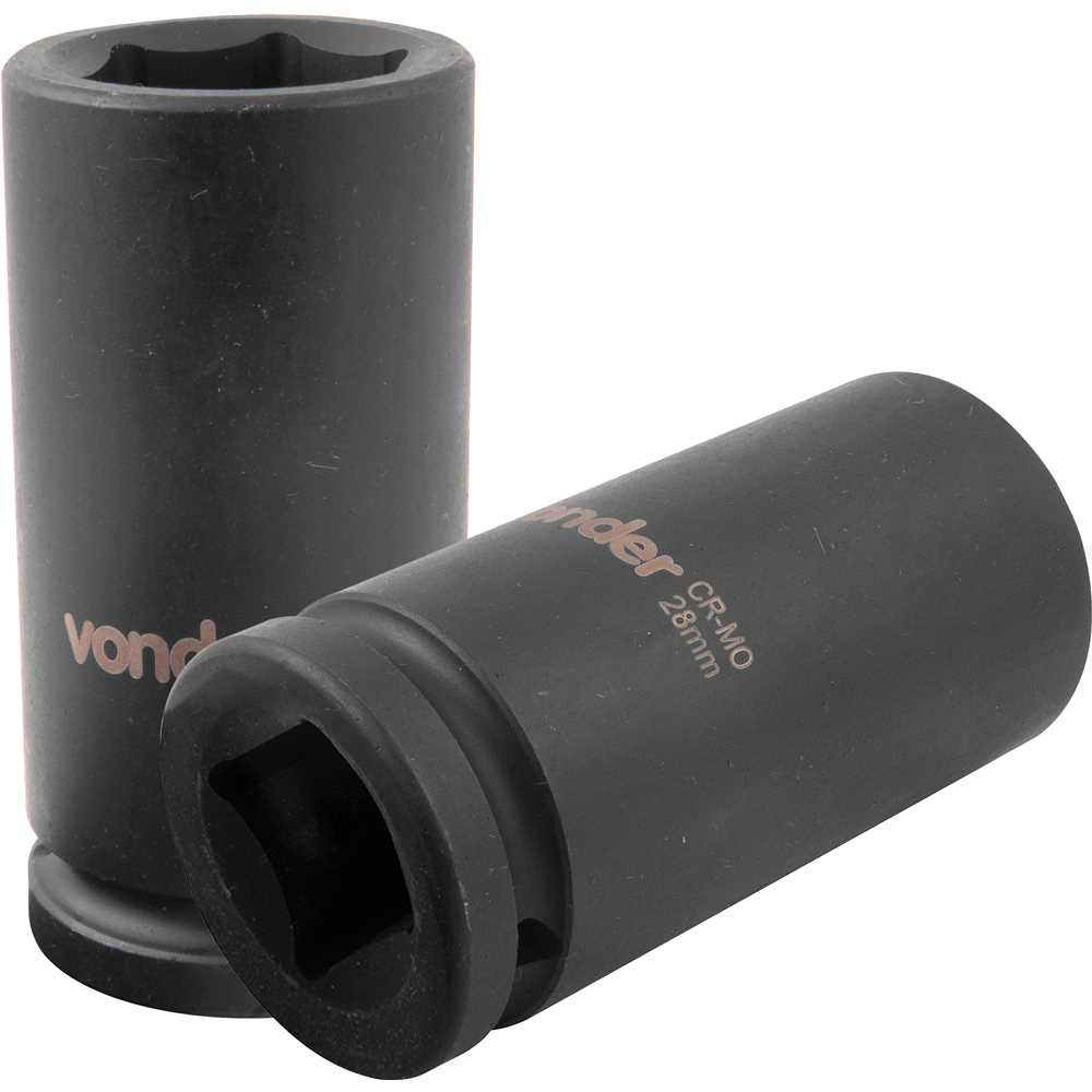 Soquete Sextavado Longo de Impacto Encaixe de 3/4″ x 28mm VONDER