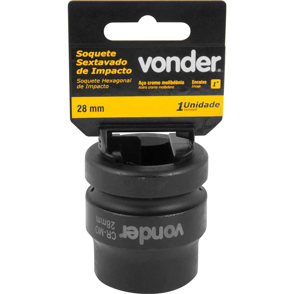 Soquete Sextavado de Impacto Encaixe de 1″ x 28mm VONDER - Imagem 4